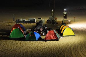 Overnight in desert